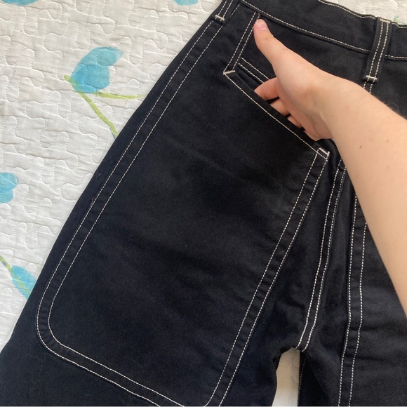 VTG 90s JNCO 14in Inseam Black Denim Shorts βοΈ - Picture 5 of 8